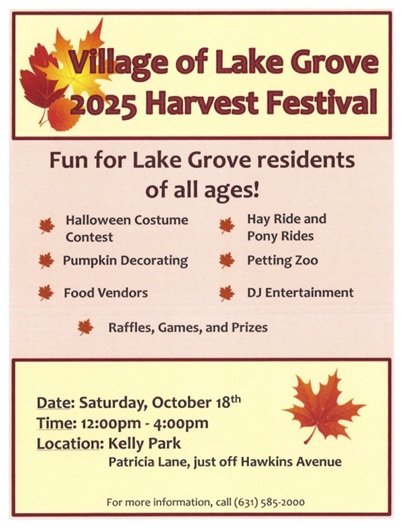 Lake Grove Harvest Festival - Kelly Park, Lake Grove